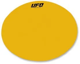Vintage Universal Number Plates – -; DESCRIPTION: Oval sticker for plates; COLOR: Yellow
