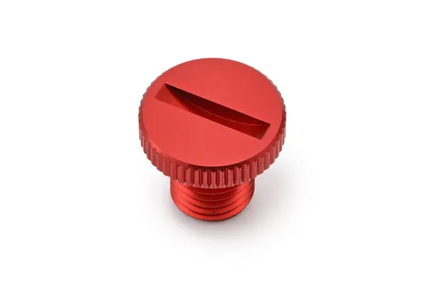 Mirror Plug Bolts – 17 MM X 11 MM SLOTTED HEAD - Red right mirror plug bolt