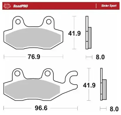 Moto-Master Road Brake Pads – Front Pad (Sinter Sport Compound)