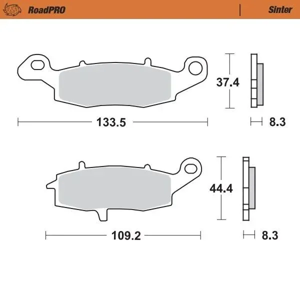 Moto-Master Road Brake Pads – Front Pad (Sinter Compound)