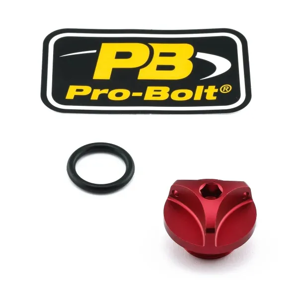 Aluminum Oil Filler Caps – Red