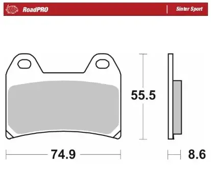 Moto-Master Road Brake Pads – Front Pad (Sinter Sport Compound)