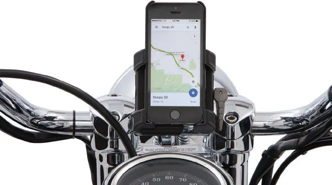 Smartphone/GPS Holders – SMARTPHONE HOLDER W/O CHARGER - W/ 22 mm ( / ”) and 25,4 mm (1”) handlebar mount, black