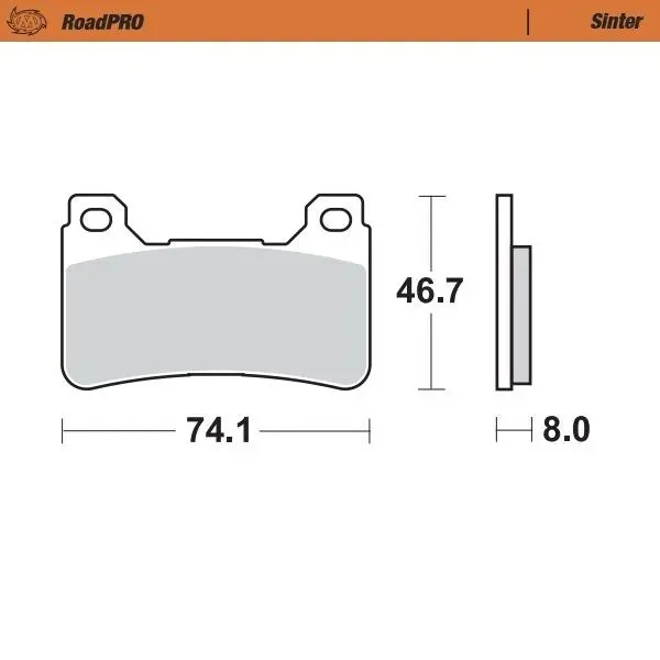 Moto-Master Road Brake Pads – Front Pad (Sinter Compound)