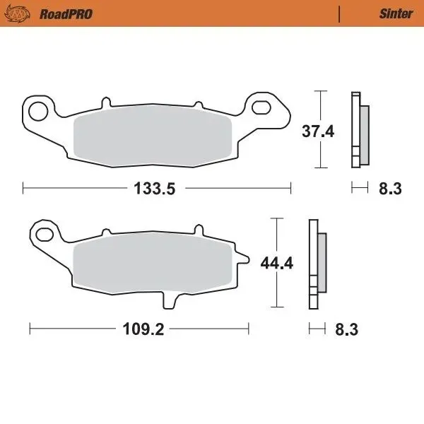 Moto-Master Road Brake Pads – Front Pad (Sinter Compound)