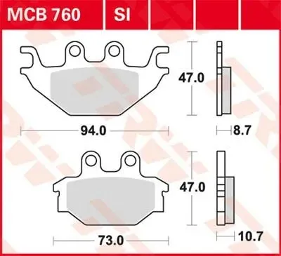 Disc Brake Pads – Si Sintered Metal Off-Road Brake Pads - Front Pad