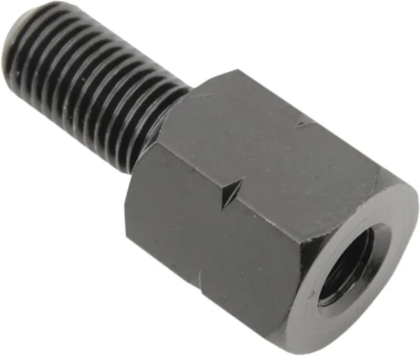 Universal Mirror Adapters and Risers – Adapters - Black; Male Thread: 10 mm; Female Thread: 8 mm L/H