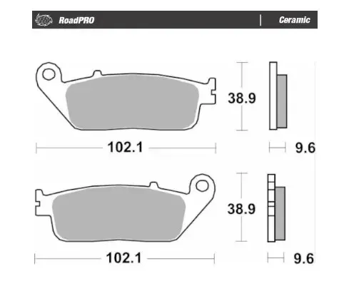 Moto-Master Road Brake Pads – Front Pad (Ceramic Compound)