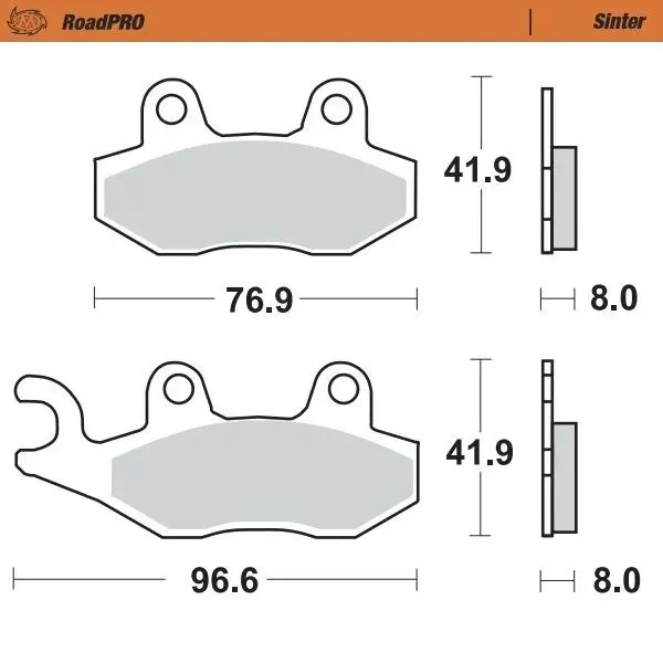 Moto-Master Road Brake Pads – Front Pad (Sinter Compound)
