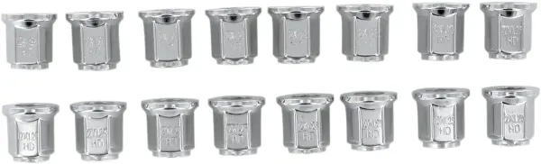 ITP Wheel Kit Accessories – 12 MM FLAT BASE LUG NUT W/ 17 MM HEAD (BOX OF 16) - Fits Kawasaki Teryx 750 and MULE 2500/3000 series wheel and kit applications; COLOR: Chrome