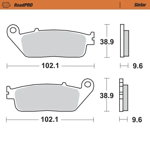 Moto-Master Road Brake Pads – Front Pad (Sinter Compound)