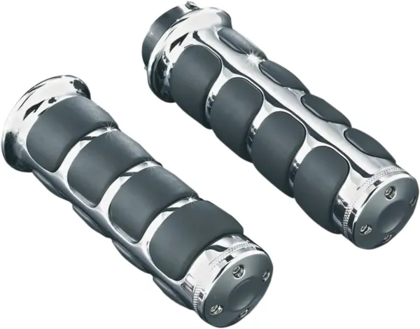 Kuryakyn GRIPS UNIVERSAL ISO 5 3/4"L - HONDA & SUZUKI - CHROME - 1"