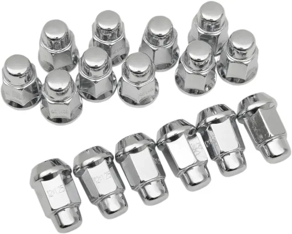ITP Wheel Kit Accessories – 12 MM 60° TAPERED LUG NUT W/ 17 MM HEAD (BOX OF 16) - Fits Kawasaki Teryx 750 and MULE 2500/3000/4000 series wheel and kit applications; COLOR: Chrome