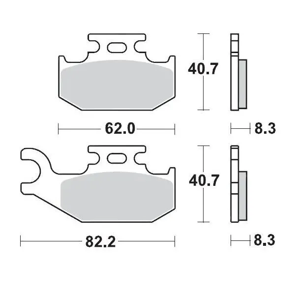 Brake Pads – Front 11 Compound Right