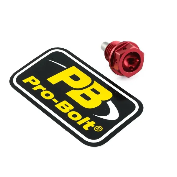 Aluminum/Titanium Magnetic Sump Bolts – Red