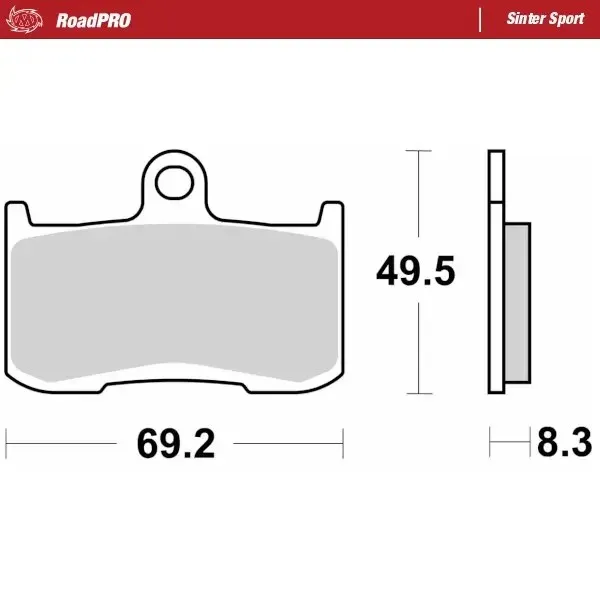 Moto-Master Road Brake Pads – Front Pad (Sinter Sport Compound)