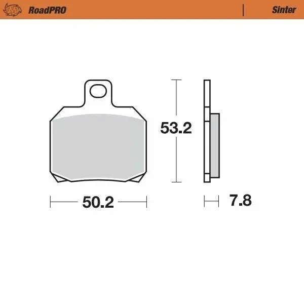 Moto-Master Road Brake Pads – Rear Pad (Sinter Compound)