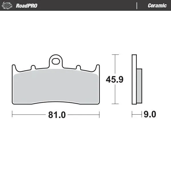 Moto-Master Road Brake Pads – Front Pad (Ceramic Compound)