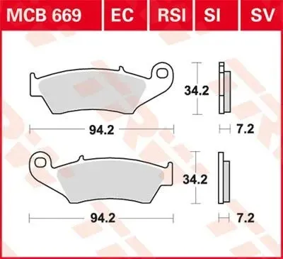 Disc Brake Pads – Alfer - Rmx 250 99-01; Trw Pad/ Shoe Type: MCB575