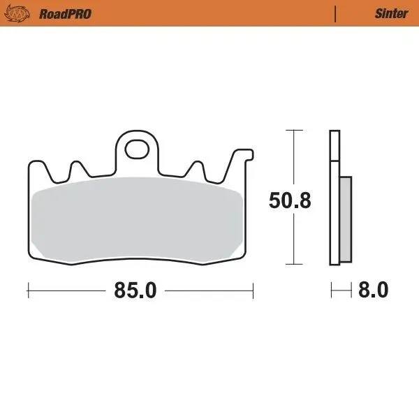 Moto-Master Road Brake Pads – Front Pad (Sinter Compound)