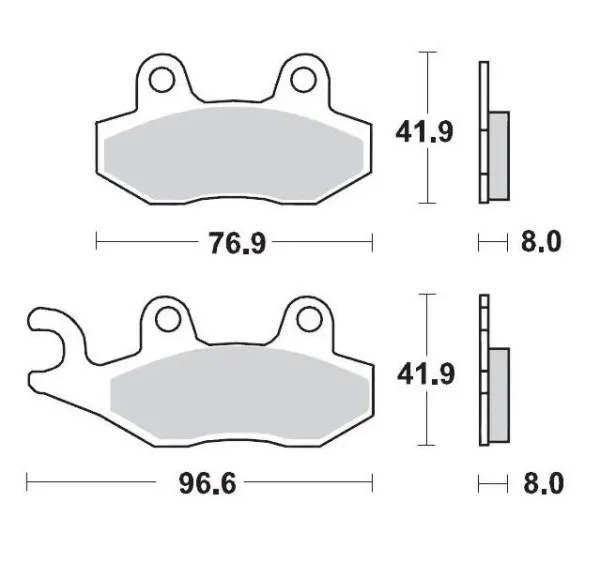 Moto-Master Road Brake Pads – Rear Pad (Ceramic Compound)