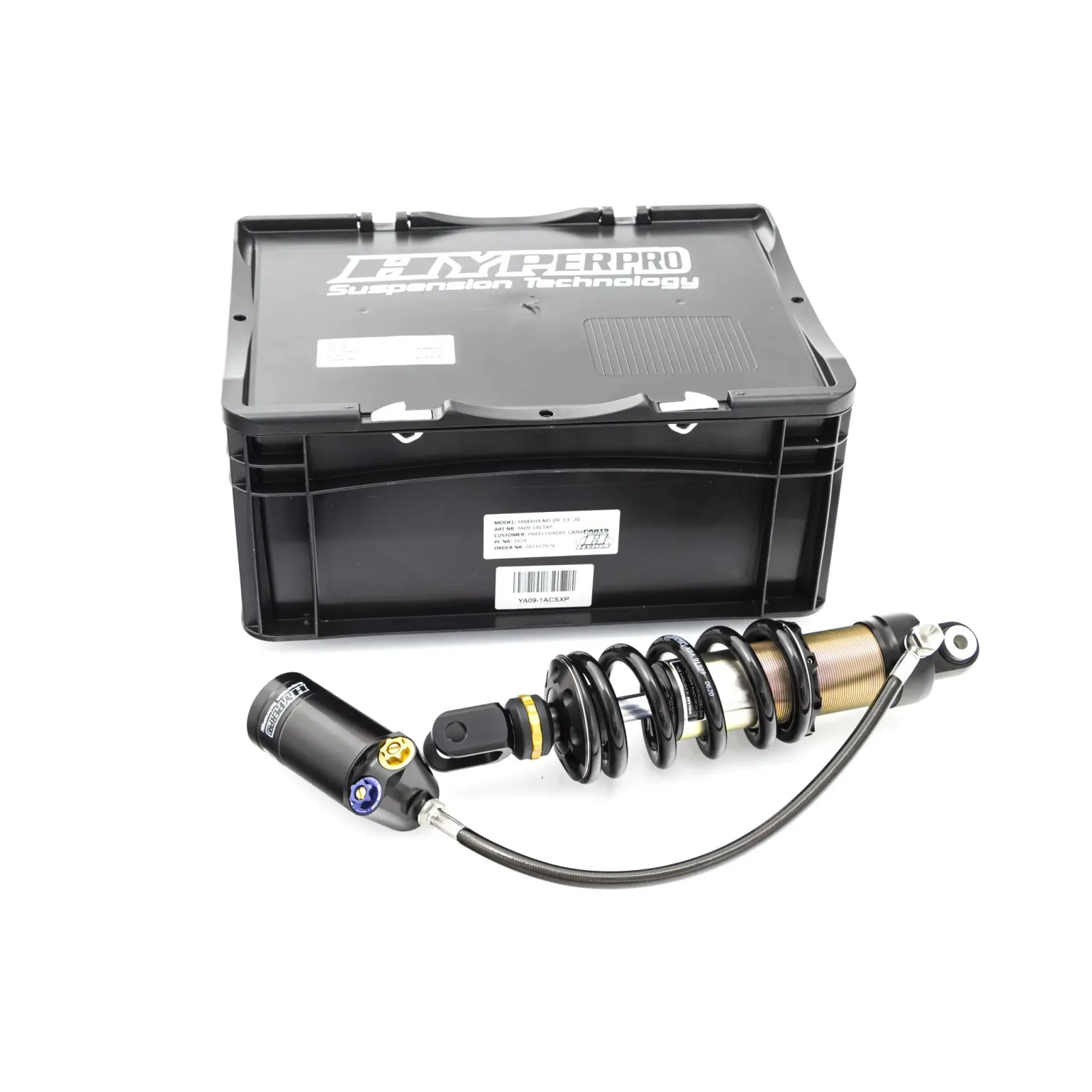 Hyperpro FULLY ADJ. SHOCK RESV. BLK YAMAHA MT-09 13-20