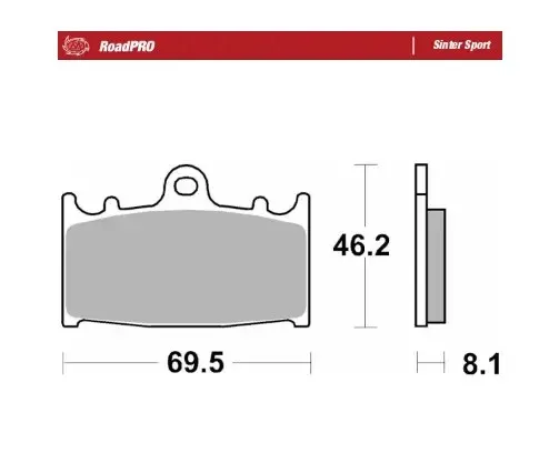 Moto-Master Road Brake Pads – Front Pad (Sinter Sport Compound)
