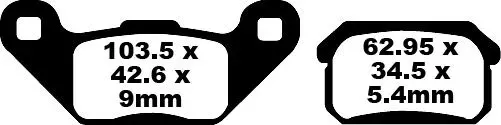 Brake Pads and Shoes – Race Sintered “Mxs” Brake Pads - Rear Pad or Shoe