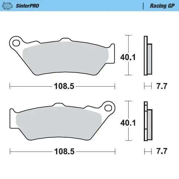 Moto-Master Road Brake Pads – Racing Front Pad (Dual Carbon Compound)