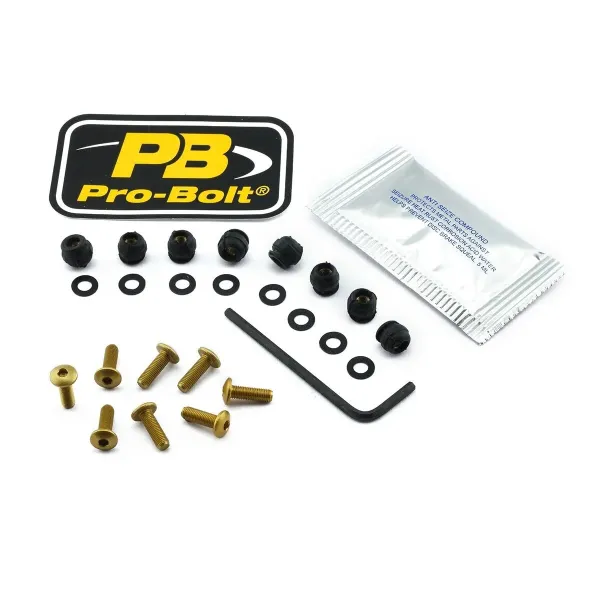 Aluminum Windshield Bolt Kits – Gold