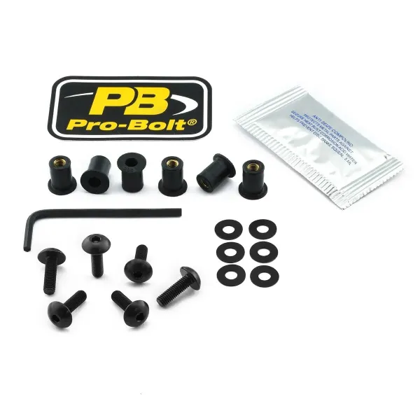 Aluminum Windshield Bolt Kits – Black