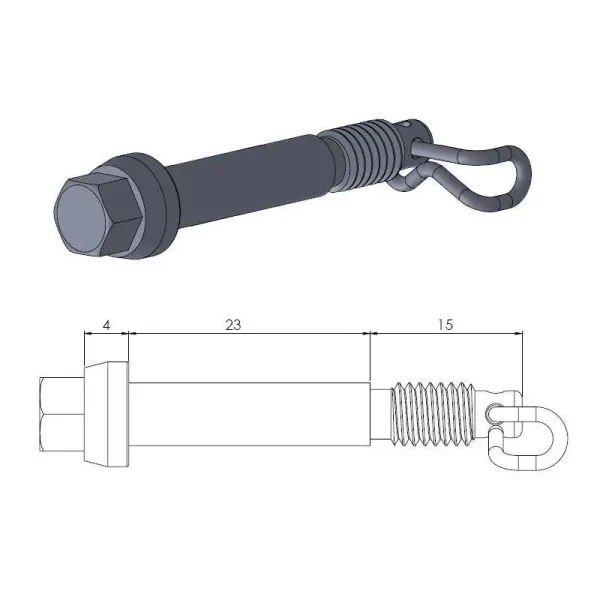 Brake Pad Caliper Hanger Pins – Front