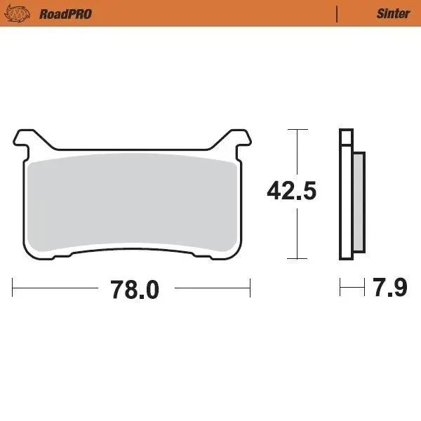 Moto-Master Road Brake Pads – Front Pad (Sinter Compound)