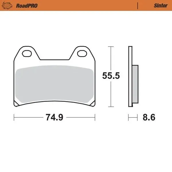 Moto-Master Road Brake Pads – Front Pad (Sinter Compound)