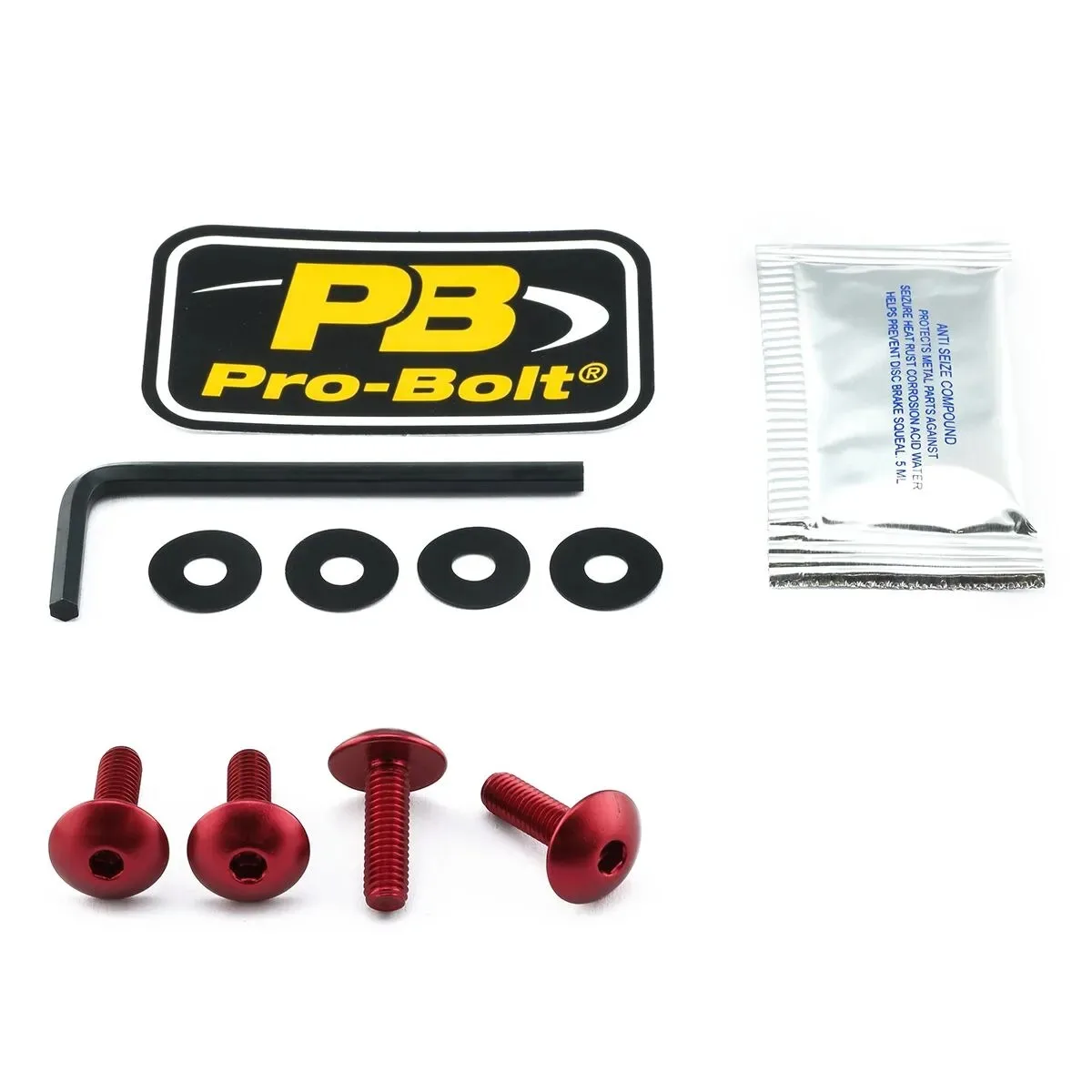 Aluminum Windshield Bolt Kits – Red