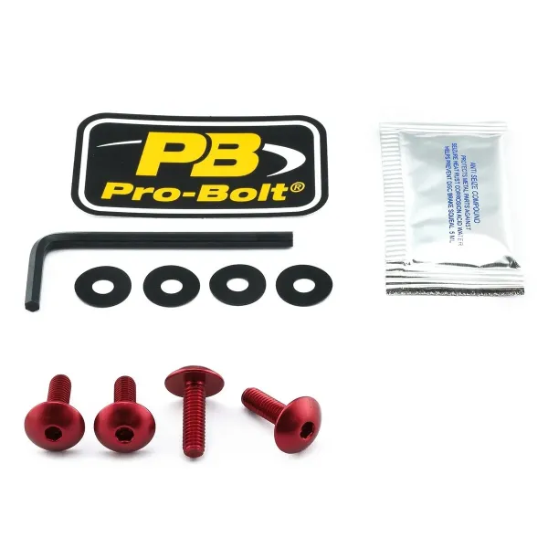 Aluminum Windshield Bolt Kits – Red