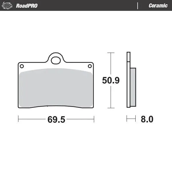 Moto-Master Road Brake Pads – Front Pad (Ceramic Compound)