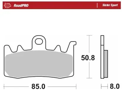 Moto-Master Road Brake Pads – Front Pad (Sinter Sport Compound)