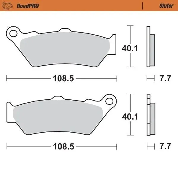 Moto-Master Road Brake Pads – Rear Pad (Sinter Compound)