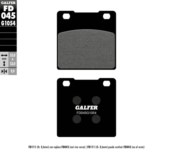 Galfer Brake Pads – Semi Metal Rear