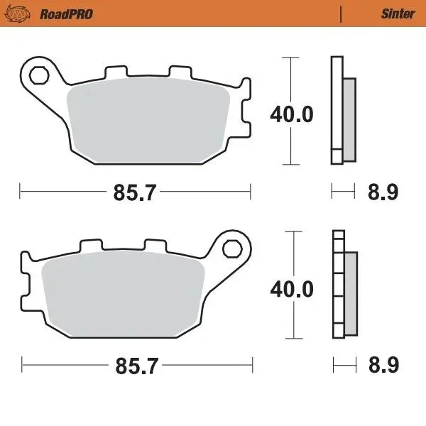 Moto-Master Road Brake Pads – Rear Pad (Sinter Compound)