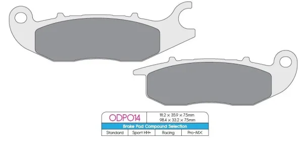 DP Brakes Dp Brakes – Odp Organic Brake Pads - Front Pad