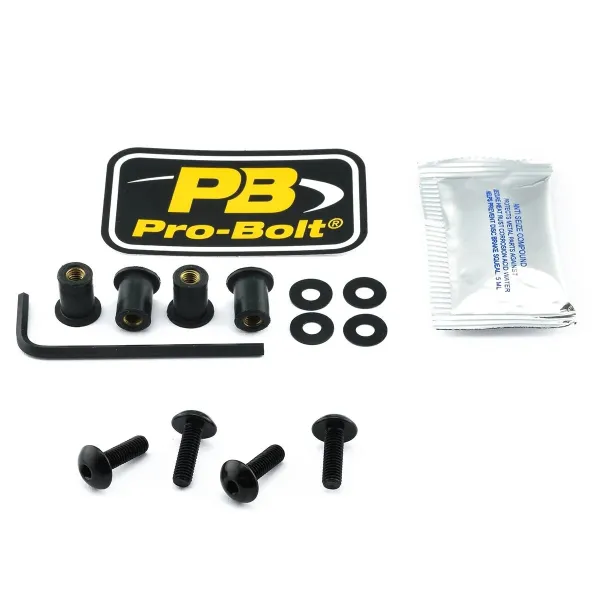 Aluminum Windshield Bolt Kits – Black