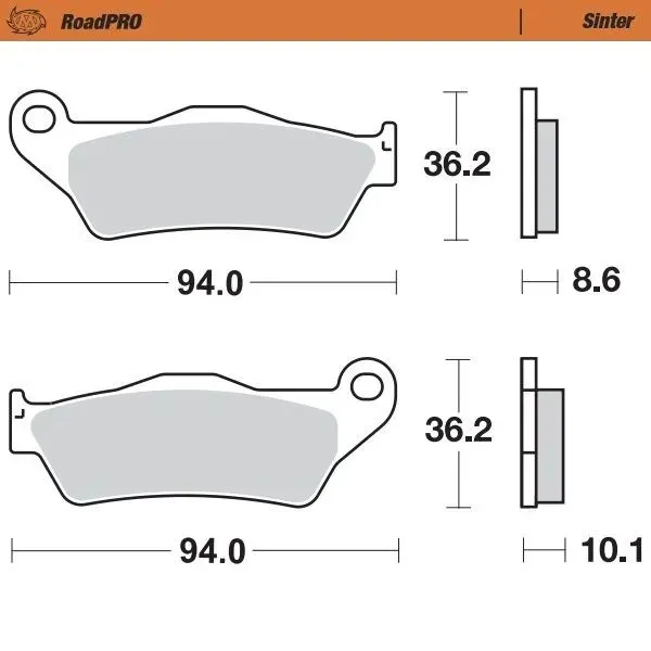 Moto-Master Road Brake Pads – Rear Pad (Sinter Compound)