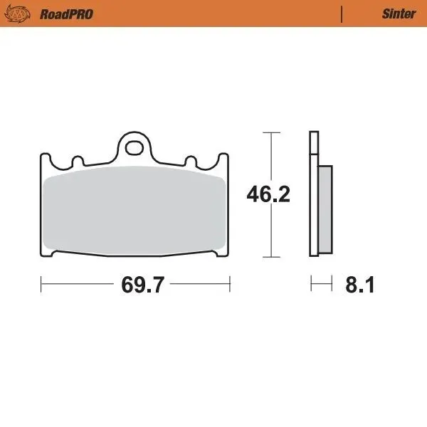 Moto-Master Road Brake Pads – Front Pad (Sinter Compound)