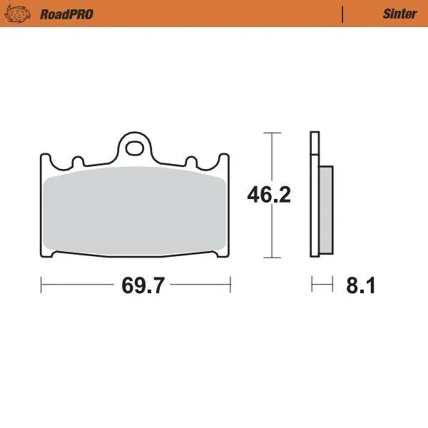 Moto-Master Road Brake Pads – Front Pad (Sinter Compound)
