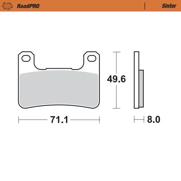 Moto-Master Road Brake Pads – Front Pad (Sinter Compound)