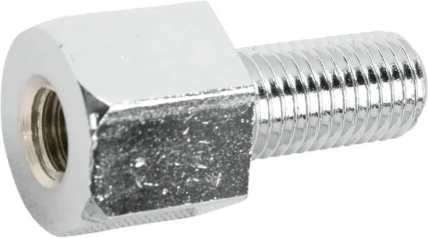 Universal Mirror Adapters and Risers – Adapters - Chrome; Male Thread: 8 mm; Female Thread: 10 mm