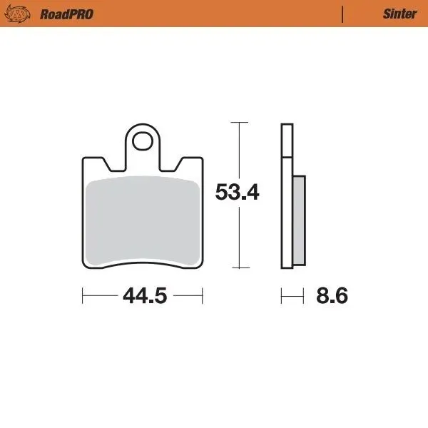 Moto-Master Road Brake Pads – Rear Pad (Sinter Compound)
