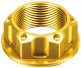Aluminum/Titanium Open Flanged Top Yoke Nuts – Gold